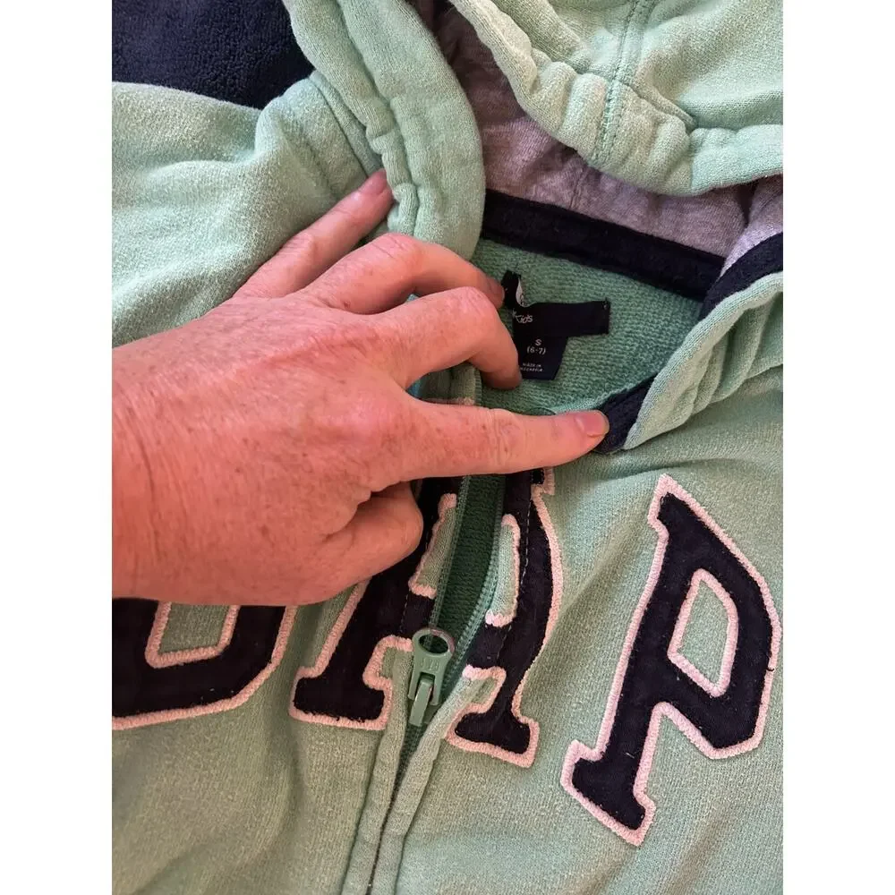 Gap Green Zip Hoodie size 6-7